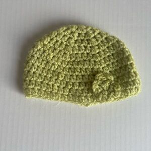 Handmade Green Crochet Baby Hat 👒